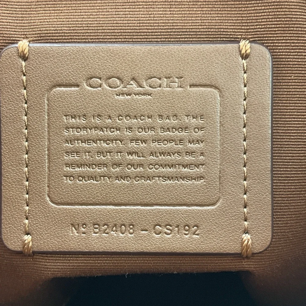 Coach Rowan File Bag In Signature Canvas‎ Light Khaki Light Saddle CS192 Purse